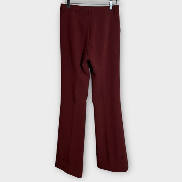 SEVENTY Sergio Tegon Maroon Red Cuffed Trousers Dress Pants IT 42/US 8 Fall - Picture 4 of 8